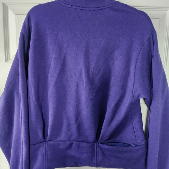 Athleta Purple Quarter-Zip Fleece Pullover - Picture 3 of 6